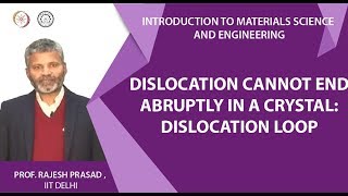 MSE 57 Dislocation cannot end abruptly in a crystal Dislocation loop [upl. by Elonore]