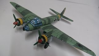 Junkers Ju 88 Fidlersgreen Papercraft papermodel [upl. by Alrrats]