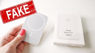 FAKE APPLE BATTERY PACK Magsafe vs ORIGINAL  ASMR Unboxing [upl. by Yarod653]