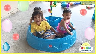 Step2 Play amp Shade Kiddie Swimming Pool water balloons [upl. by Kcor]