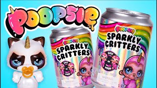 ODDLY SATISFYING UNBOXING Poopsie Sparkly Critters SODA CANS  Slime Surprise [upl. by Daahsar892]