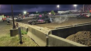 2023 Shenandoah County fair Compact youth demolitionderby [upl. by Annaiviv]