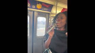 Live performance on the Q train NYC singing bestartists singer livevocals [upl. by Sul]