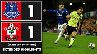 EXTENDED HIGHLIGHTS Everton 11 Southampton 56 on pens  Carabao Cup [upl. by Annodam]