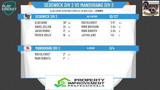 Sedgwick Div 2 v Mandurang Div 2 [upl. by Evelinn236]