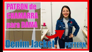 PATRON DE CHAMARRA  TRAZO PARA CHAMARRA DE MEZCLILLA TIPO LEVIS  DENIM JACKET TUTORIAL DIY [upl. by Admana789]