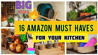 16 AMAZON Finds For Your Kitchen🏵️Space Saving Kitchen Organization💡Decor Items Amazon Best Buy [upl. by Bay]