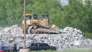 Aug 3 2016 Building John Counter Boulevard overpass berm [upl. by Christianity81]