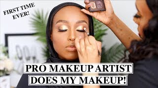 A REAL PRO MAKEUP ARTIST DOES MY MAKEUPIS THERE A DIFFERENCE  Aysha Harun [upl. by Haeluj]