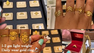 Light weight 12gm gold ring designs with weight amp price  Gold ring designs [upl. by Dunaville]