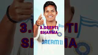 Top 7 women cricketersmriti mandhanajhulan goswami [upl. by Mulcahy]