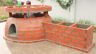 Make Arch Fish Tank from Brick and Cement [upl. by Hermon987]