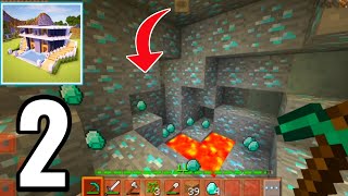 Craft World  DIAMONDS  Survival Gameplay Part 2 Craft World Master Block Game [upl. by Allina]