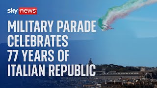 Italy marks Republic Day with celebrations and a military parade [upl. by Cecilia404]