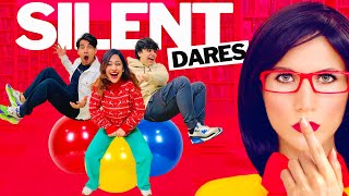 DOING SILENT DARES IN LIBRARY WITH MY BROTHER amp SISTER  Rimorav Vlogs [upl. by Zeni]