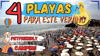 4 PLAYAS PARA ACAMPAR CERCA DE LIMA 🏄🏻🏖️ ★ PET FRIENDLY 🐶 🐾★😎 [upl. by Dimah670]