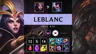 LeBlanc Mid vs Yasuo Rampage  KR Master Patch 1421 [upl. by Lindeberg]