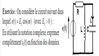 Exercice corrigé de circuit et courant R puis LC parallele en rsf [upl. by Arlinda]