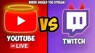 Should you stream on YouTube Live Twitch VS YouTube Live [upl. by Froehlich]