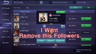 How to remove followers in Mobile Legends [upl. by Aehsila530]