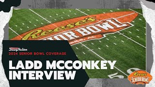 Ladd McConkey Senior Bowl breakout 13024 [upl. by Enilkcaj744]