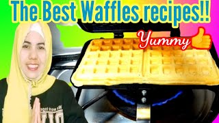 How to make recipe waffles  waffle recipe by YunieArum [upl. by Yelram]