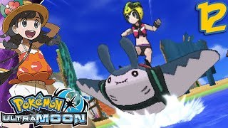 Pokémon Ultra Moon  Part 12 Mantine Surf amp Arriving in Akala Island  Gameplay Walkthrough [upl. by Ymerej]