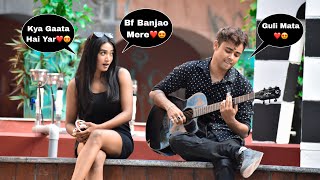 Badly Singing Guli Mata In Public  Randomly Prank On Cute Girl  Shocking Reactions😱  Jhopdi K [upl. by Lynch]