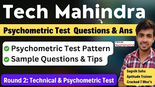 🔥Tech Mahindra Psychometric Test Questions amp Answers  Test Pattern Tips  Round 2 Test Process [upl. by Neomah]