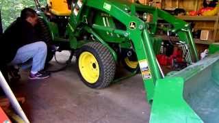 John Deere 2032R Attaching the H130 Loader  Super Easy [upl. by Inglis]