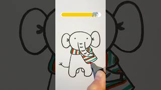 How to draw a cute elephant easy🐘😊 [upl. by Eenobe954]