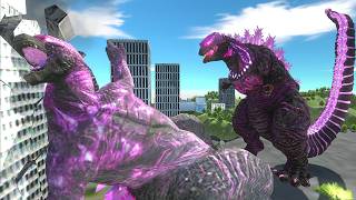 Supercharged Evolved Shin Godzilla VS Evolved Godzilla  Animal Revolt Battle Simulator [upl. by Ulric282]