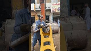 Jack hammer fitting in Pakistani ironstickwelder howtofitexcavatorbucket [upl. by Atterrol704]