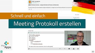 innovaphone myApps  Mit wenigen Klicks ein Meeting Protokoll erstellen  deutsch [upl. by Rurik]