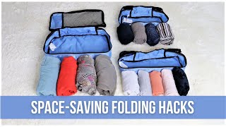 7 compact ways to FOLD CLOTHES Organization tips to save space  OrgaNatic [upl. by Fanni]