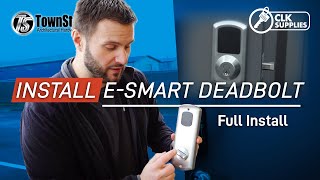 Locksmithing 101  Full Install Of The TownSteel ESmart 5000 Series Electronic Deadbolt [upl. by Ytnom]