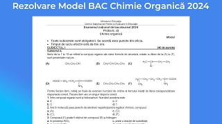 Rezolvare Model Bacalaureat Chimie Organică 2024 [upl. by Myk]