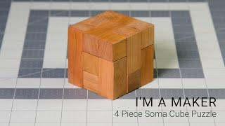 How to make a 4 Piece Soma Cube Puzzle [upl. by Ettevi224]