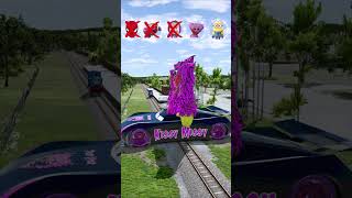 Big and Small Strange Cars VS Train SpiderMan amp McQueen  BeamNGdrive [upl. by Platas461]