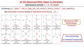 Q9 Among I3 SiO44− SO2Cl2 XeF2 SF4 ClF3 NiCO4 XeO2F2 PtCl42− XeF4 and SOCl2 the [upl. by Aralk]