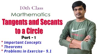 Tangents and Secants to a Circle I Part  1 I 10th Maths I Concepts  Exercise91 I Ramesh Sir [upl. by Anazus]