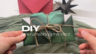 DIY Briefumschlag falten Geschenkideen Origami Basteln mit Papier Geschenk verpacken [upl. by Onida853]