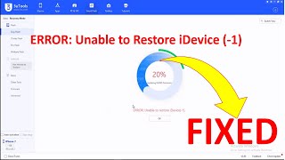 3uTools 20 ERROR Unable to Restore iDevice 1 SOLVED [upl. by Nomihs166]