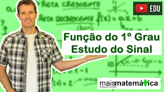 Função do Primeiro Grau Função Afim Estudo do Sinal Aula 9 de 9 [upl. by Sidnak232]