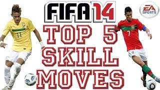 TOP 5 Skill Moves Wing Play  FIFA 14 PS3  Xbox 360 ᴴᴰ [upl. by Ellenar121]