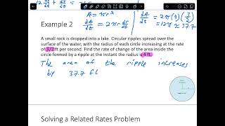 MATH1122 Section 65  Related Rates [upl. by Nidla]