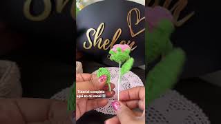 Mini rosa crochet 🌹💕 crochet hechoamano hechoconamor diycrochet crochetpatterns rosas [upl. by Ardnassak]