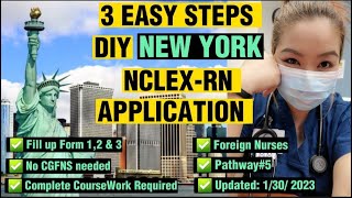 3 Easy Steps  DIY New York NCLEXRN Application Updated 2023  NYSED  No CGFNS needed [upl. by Paris11]