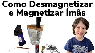 Saiba Como Desmagnetizar e Magnetizar Ímãs Neodímio e Ferrite  Science Magnet Tricks  Mundo do Bob [upl. by Nileuqaj]