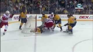 Datsyuk Unbelievable Goal Skates Through All The Defenders vs Nashville Predators 21913 [upl. by Kowatch]